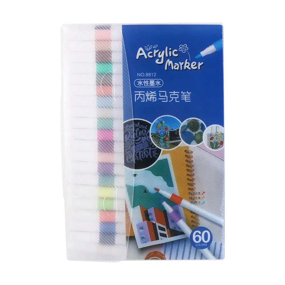 

Non-toxic 12/24/36/48/60 Colors Marker Pens Drawing DIY Crafts Acrylic Paint Marker Set Graffiti Colorful Painting Pen