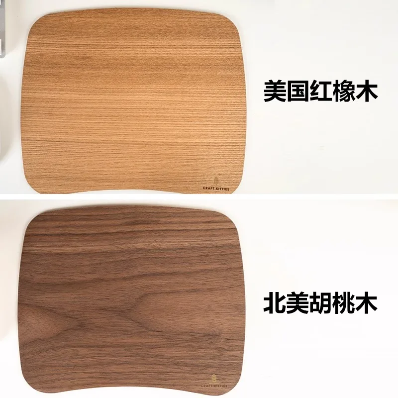 لوحة ماوس من الخشب الصلب من MIFUNY مخصصة من الفلين الجوز السميك البسيط بلون الخشب المحظور على شكل حيوان لوحة ماوس كمبيوتر مريحة