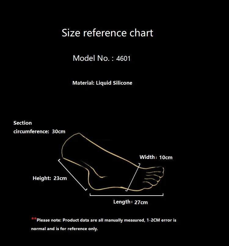 Simulation Männlich Fuß Modell Silikon Form Gefälschte Nail art Große Mann Fuß Fetisch Schmuck Schuhe Display Sammlung Salon Verwenden TG4601