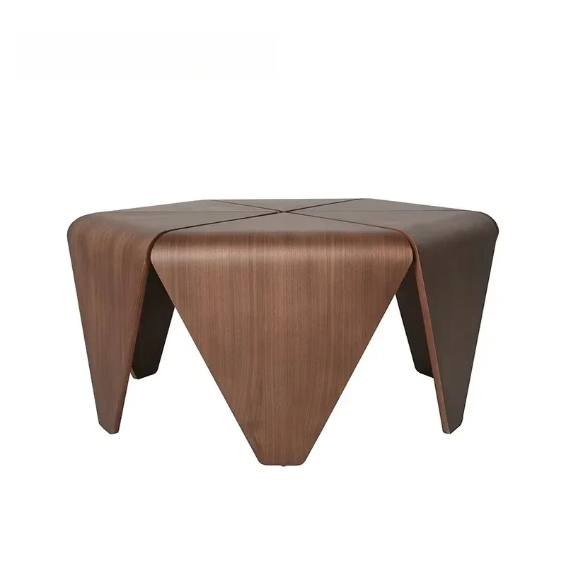 Modern Wooden Coffee Table Set High-grade Solid Wood Multilayer Board Side and Middle Table Living Room Furniture
