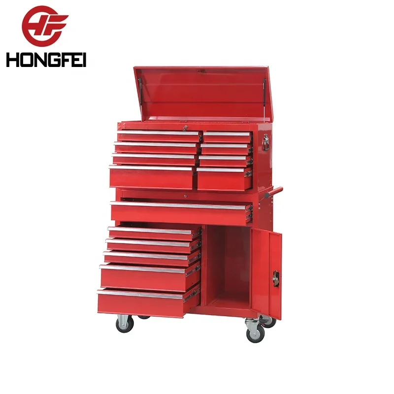 Large Shop Task Force Metal Power Lockable Rolling Tool Box For Sale