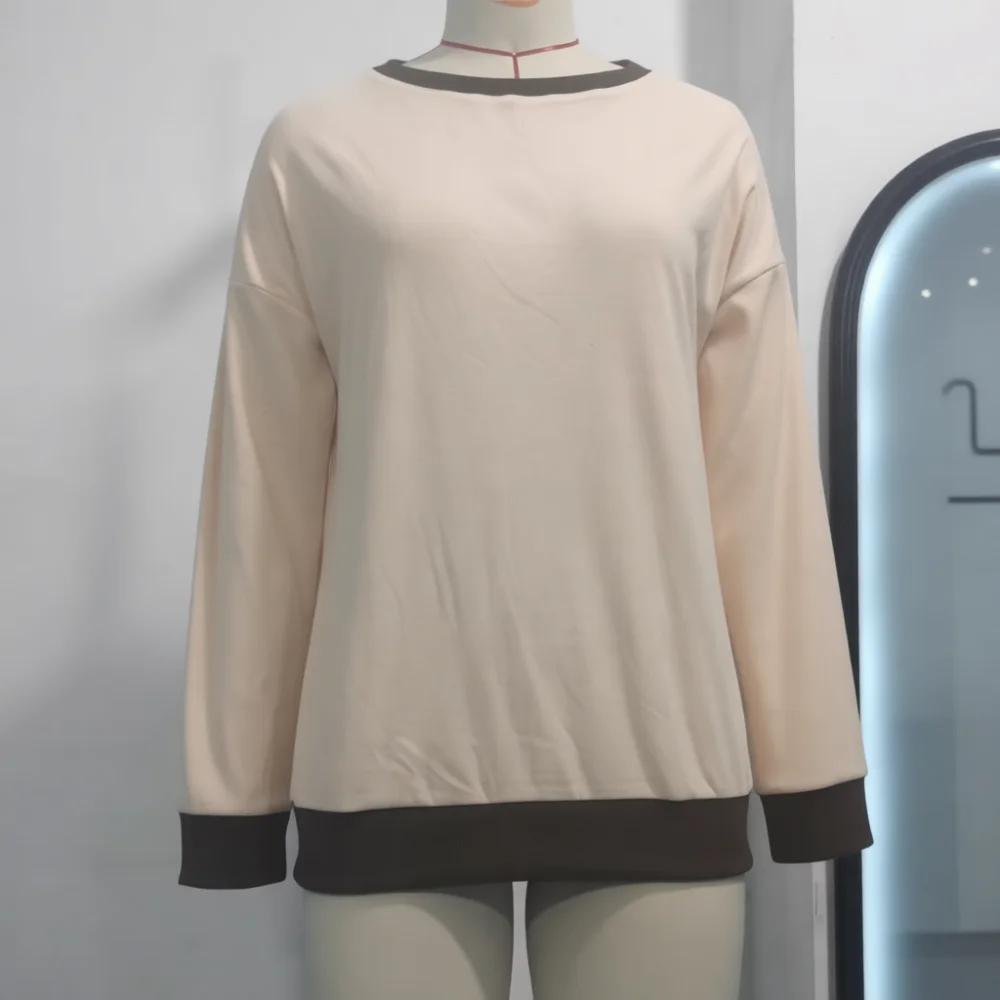 Oversized Crewneck Fleece - 여성 패션 루즈핏 스웨트셔츠 크루넥 긴소매
