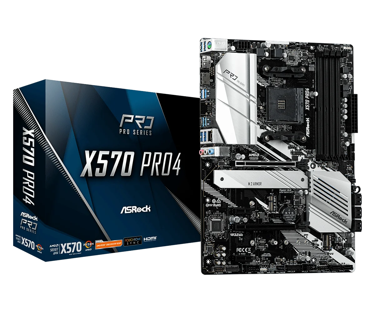 ASROCK X570 Motherboard X570 Pro4 Motherboard DDR4 128GB support 5600 4100 1600 5700 5900 3200 cpu M.2  ATX new