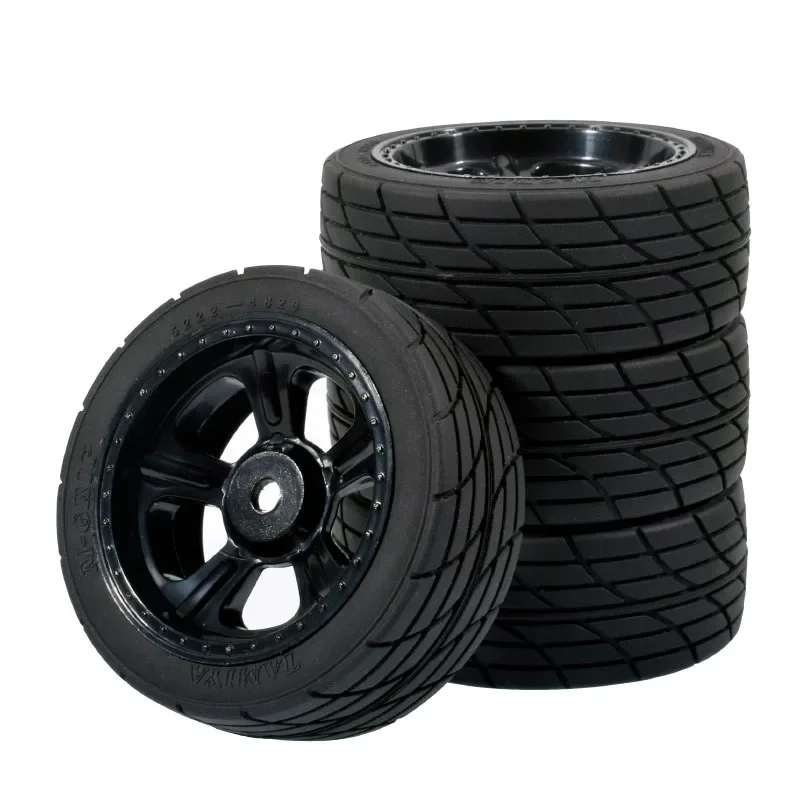 4 stuks OD 68mm Rubber Wiel 12mm Hex voor Tamiya TT02 XV02 PTG-2 1/10 RC Racing auto Upgrade Onderdelen