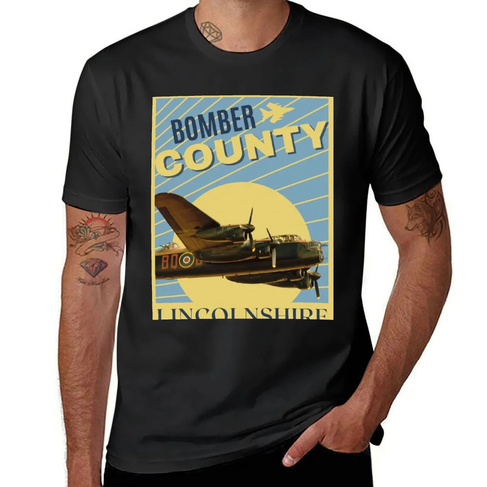 

Bomber County Lincolnshire Poster Art T-Shirt boys animal print aesthetic clothes mens t shirts casual stylish