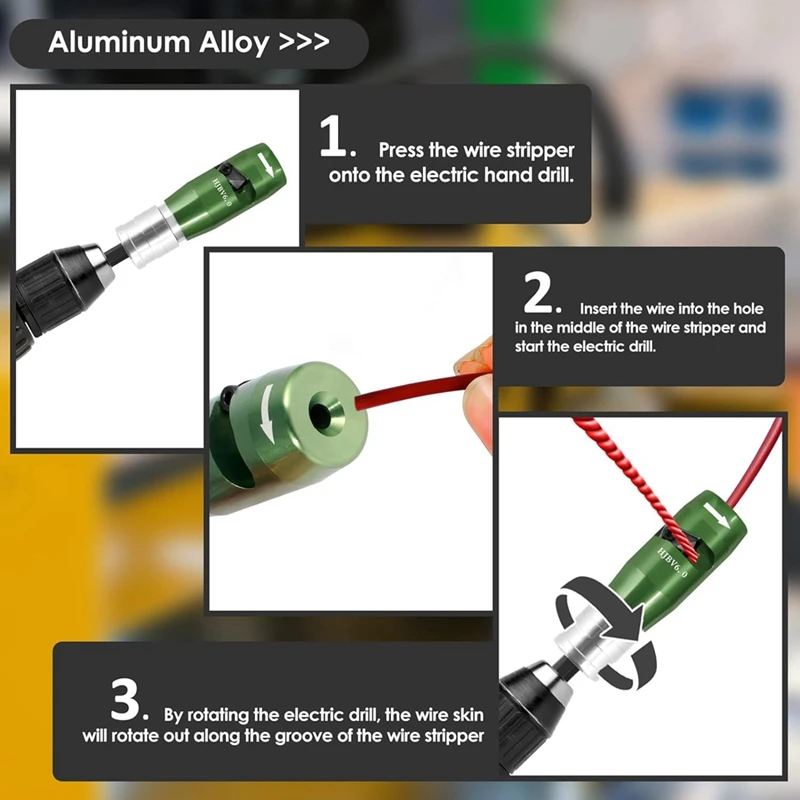 LICG Wire Stripper And Twister Tool Set, Wire Stripping Tool For Drill, Electric Wire Stripper Cable Peeling,Cable Stripping