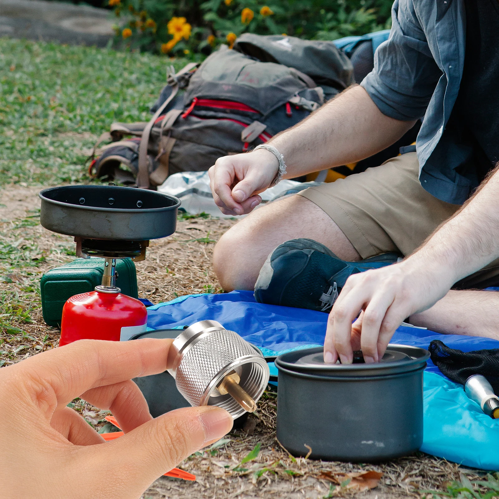 

Stove Head Adapter Camping Furnace Converter Adapters Indoor Gas Tank Connector Bottle Adaptor Travel