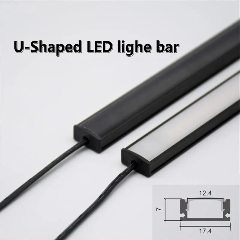 

1-20Pcs Led Rigid Strip DC12V 50CM Smd5730 36Leds V-Shaped Black Flat LED Aluminum Channel Rigid Strip For Indoor Lighting