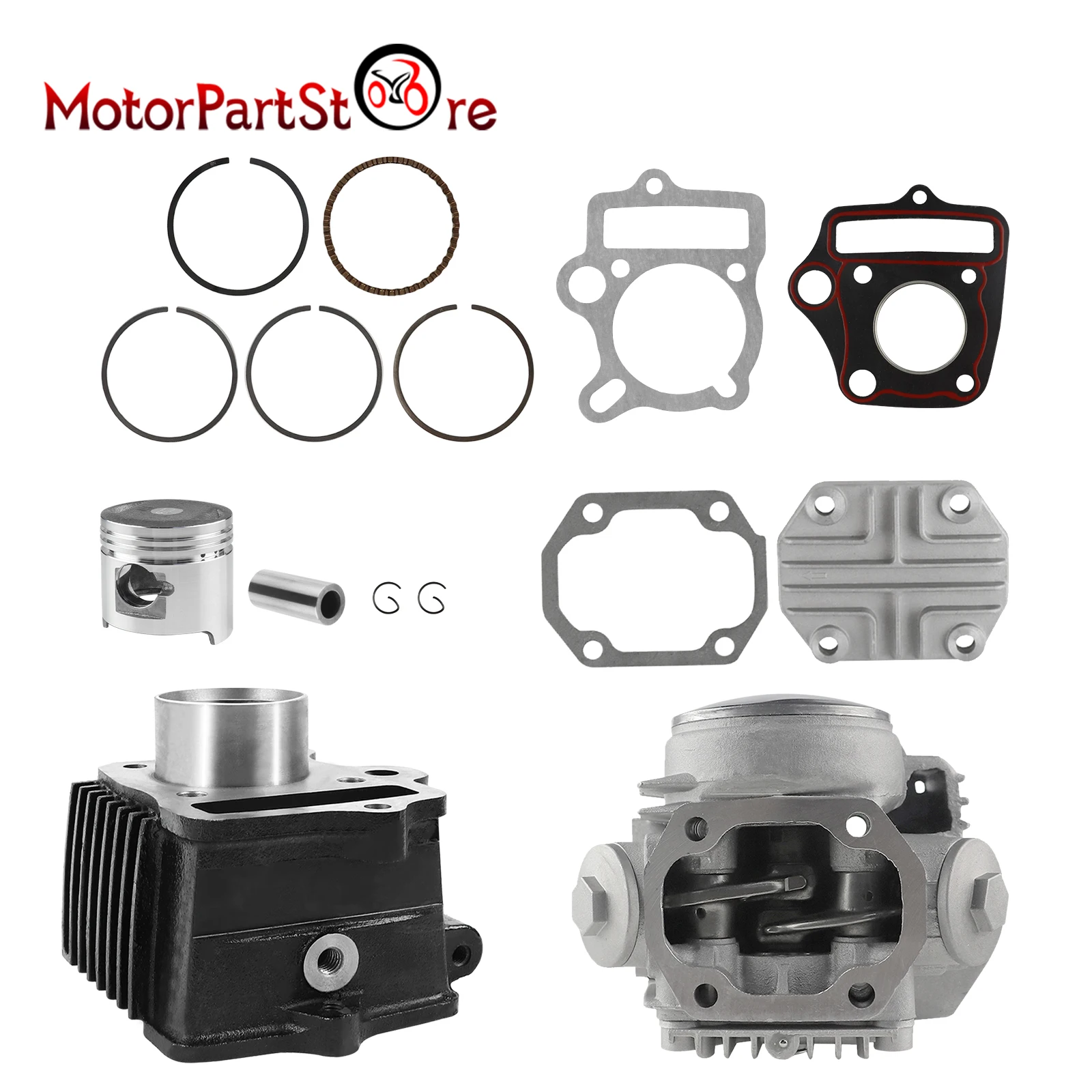 Cylinder Piston Ring Gasket Top End Rebuild Kit for Honda XR50 CRF50 XR50R CRF50F XR CRF 50 50cc