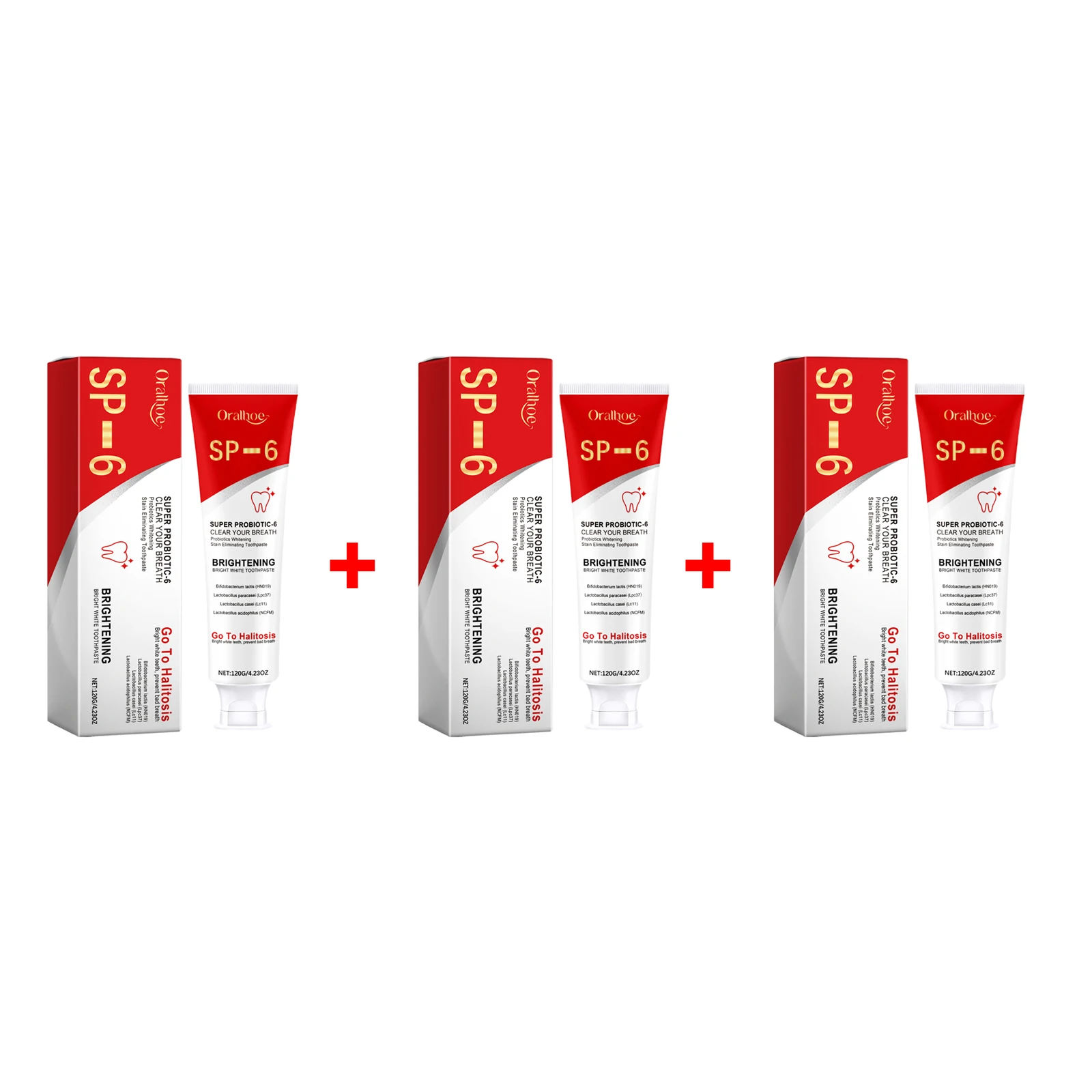 SP6 Probiotic Powerful Whitening Toothpaste Repair Cavities Remove Tartar Stains Protect Enamel Restore Bright White Toothpaste