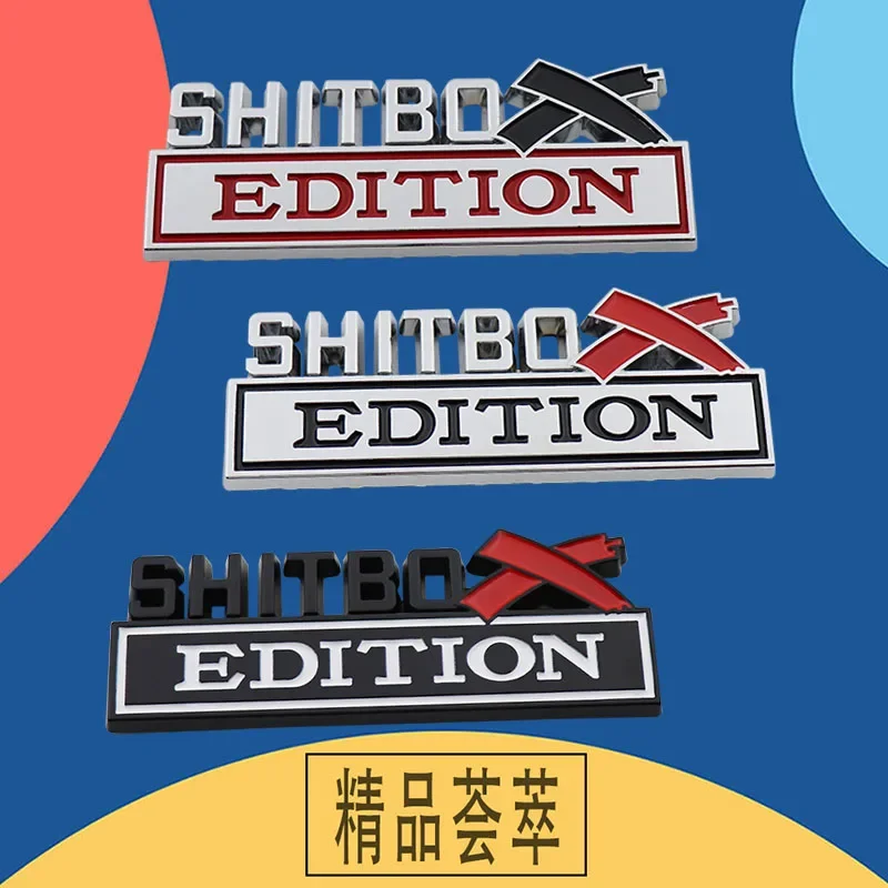 3D Car Styling SHITBOX EDITION car Grille Fender trunk Decal Emblem Badge Sticker