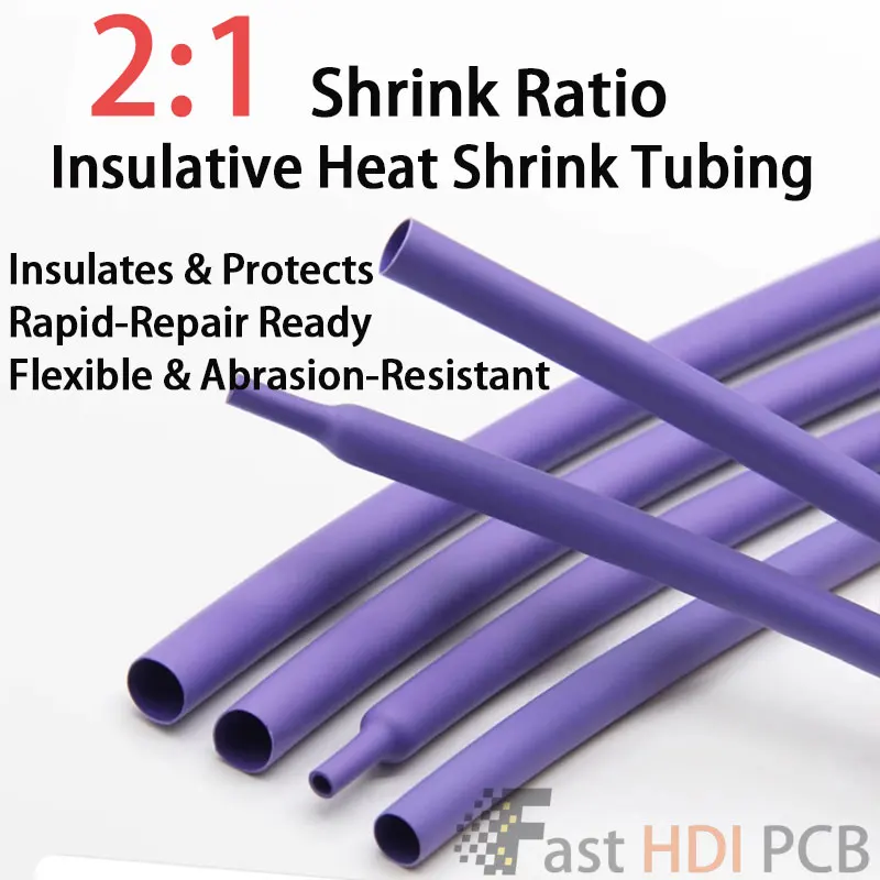 Purple 2:1 Flexible Heat Shrink Tubing - Medical Grade Soft Sleeve, Fast Shrink for Wire Repair (1-50mm)