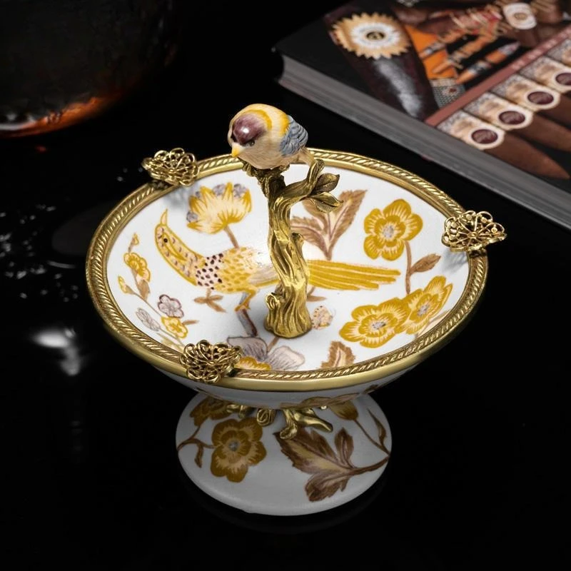 Creative pattern classical painted hand painted ceramic ashtray CLG-23EP8
