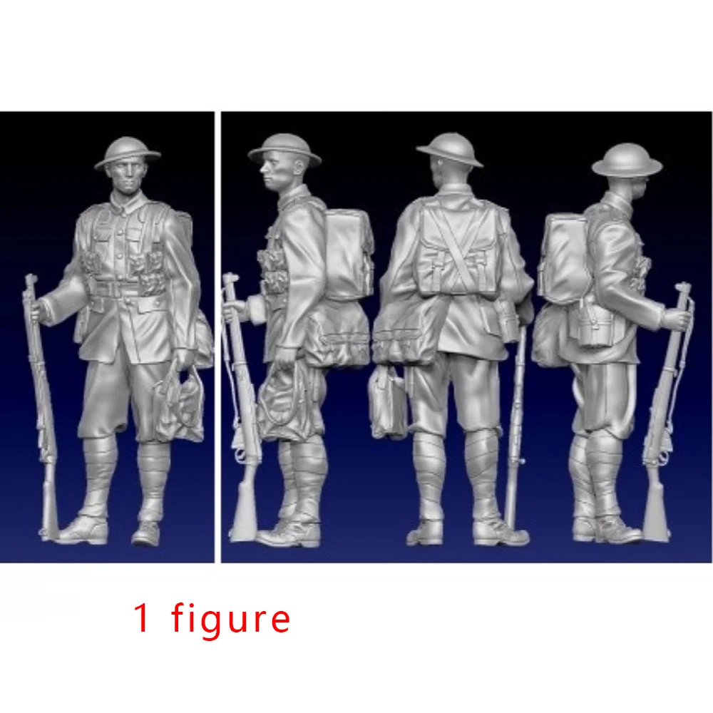 1/35 Infantryman 1917, Resin Model figure soldier, Military themes, Unassembled and unpainted kit