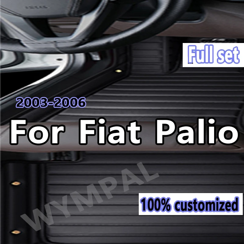 

Luxury Car Floor Mats For Fiat Palio 2006 2005 2004 2003 Auto Waterproof Carpets Custom Foot Pads Accessories Interior Covers