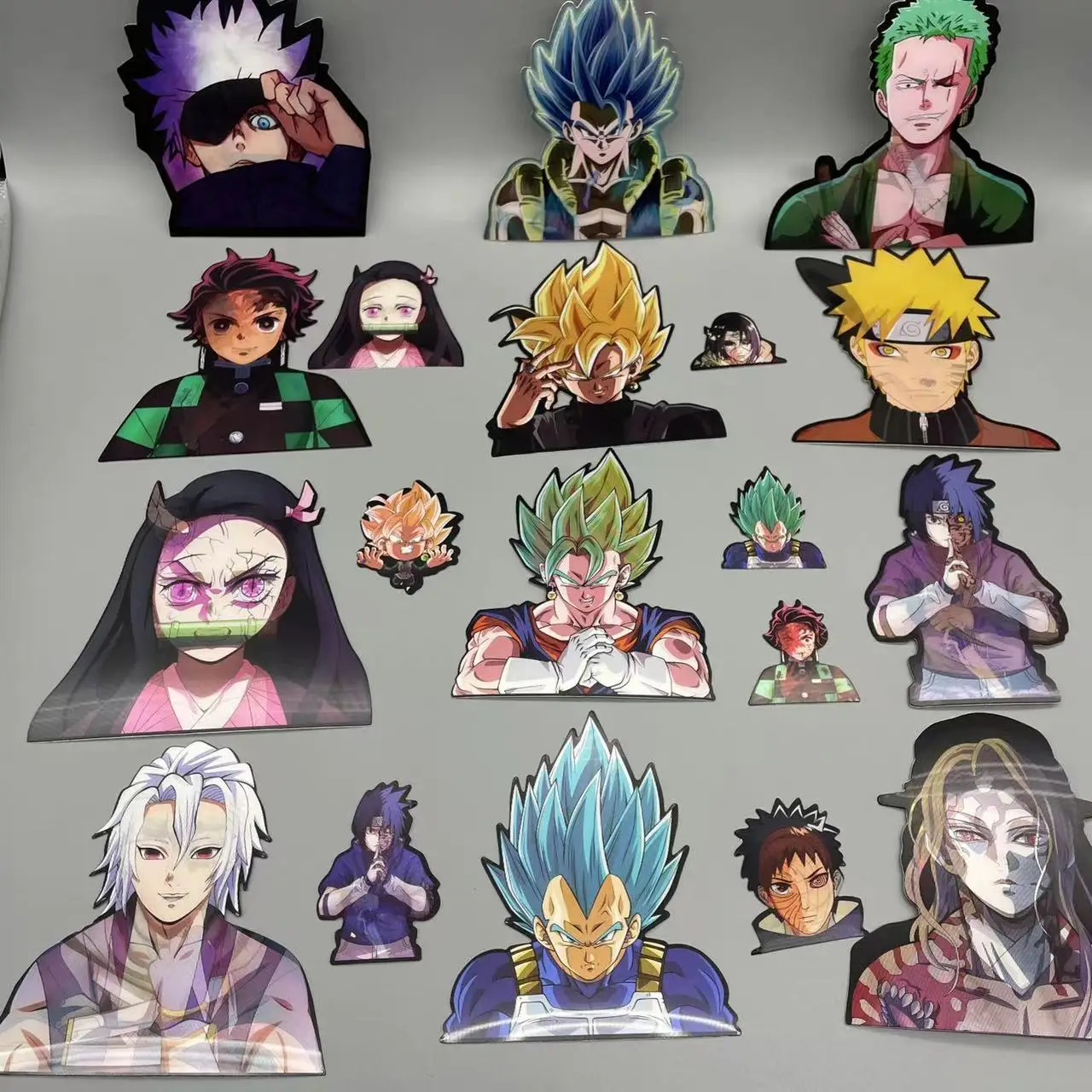 1pcs Anime Motion/Moving Adhesive Waterproof Peeker 3D Change Lenticular Collection Holography Sticker Dragon Ball Son Goku Gift