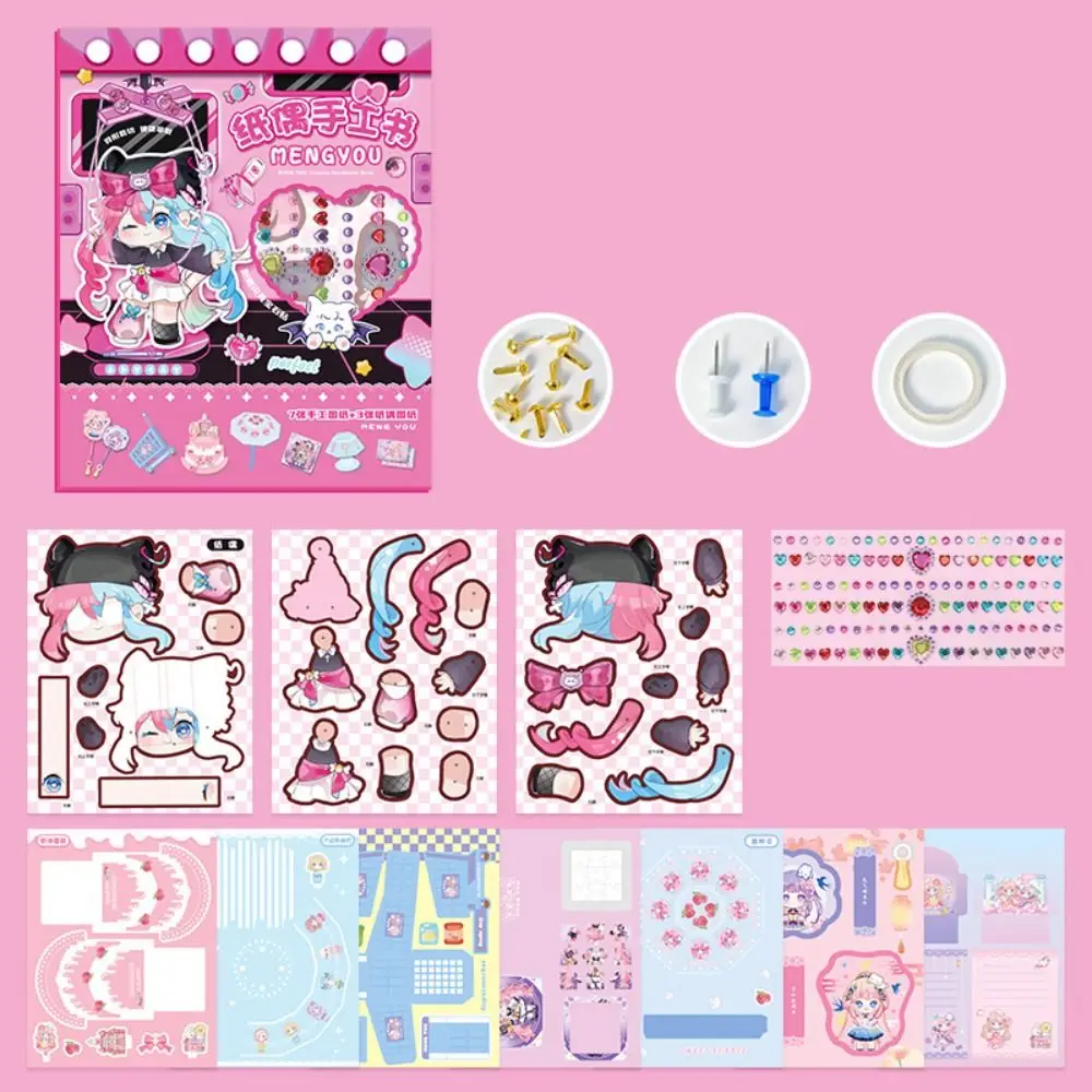 

Anime Activity Books DIY Paper Puppet Toy Montessori Handmade Quiet Book Toys Cartoon Paper Movable Joint Paper Doll Children