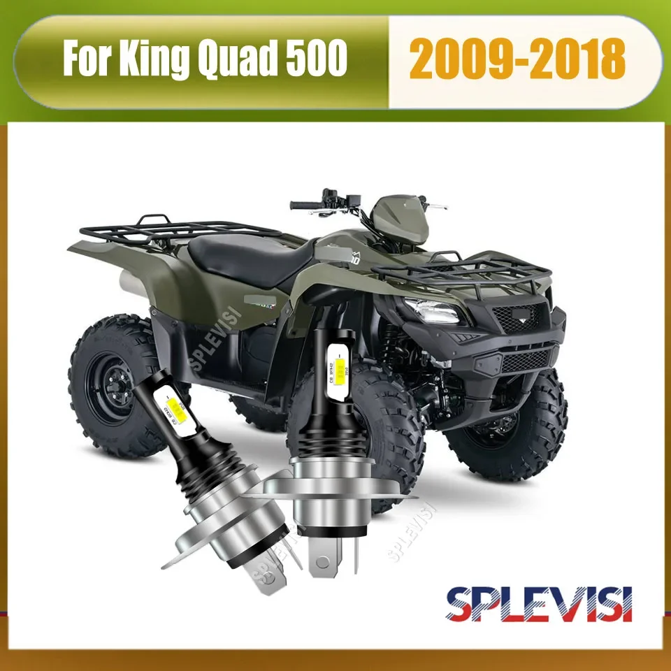 H4 LED Whtie Headlight - built-in driver, space saving For Suzuki King Quad 500 2009 2010 2011 2012 2013 2014 2015 2016-2018