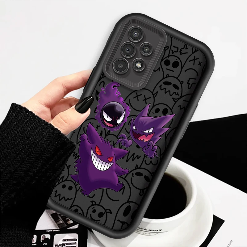 P-Pokemons G-Gengguis Cartoon For Samsung A73 A71 A54 A53 A52 A51 A33 A32 A21S A14 A13 A12 A03 A04 A05 5G Eye Ladder Soft