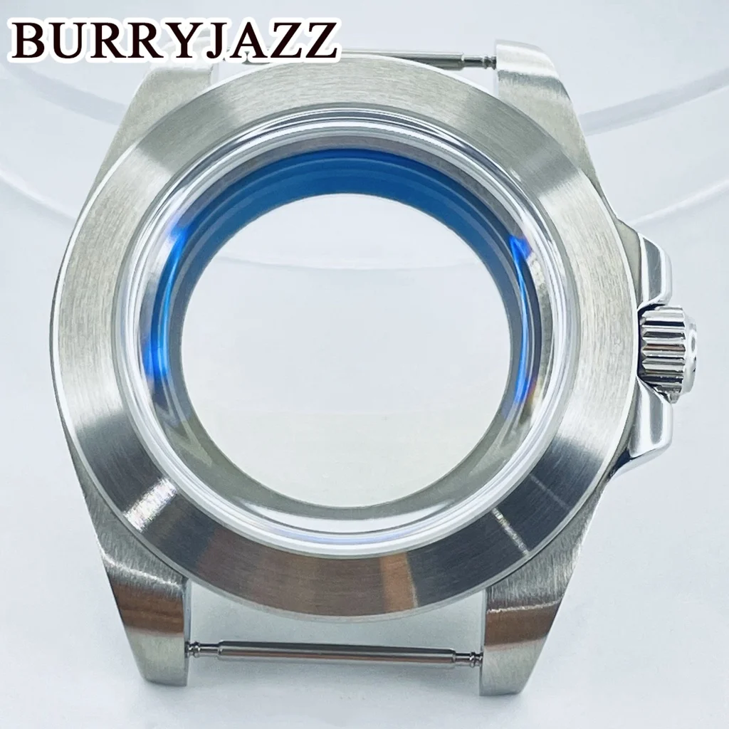 40mm Stainless Steel Brushed Watch Case with AR Blue Domed Glass for NH34 NH35 NH36 NH70 NH72 ETA2824 PT5000 Watch Case for Men - view 2