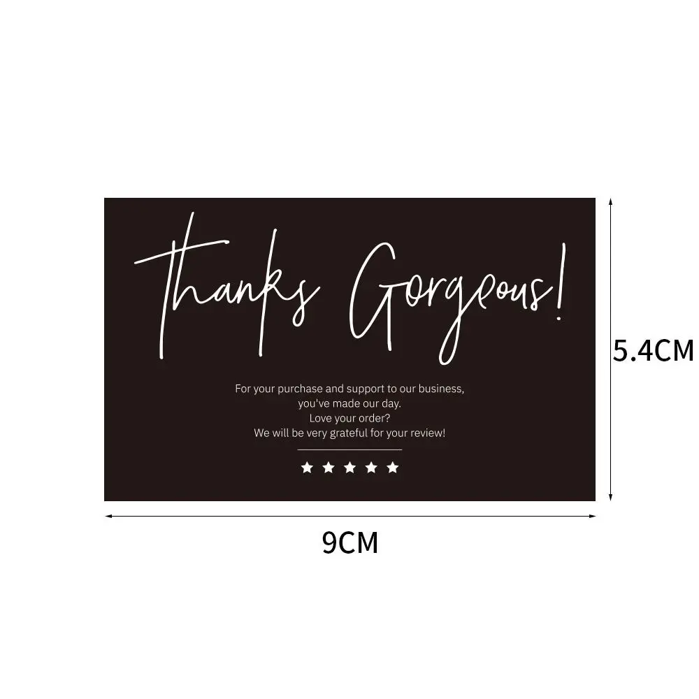30pcs Black Pink Thank You Cards Greeting Label Tag Packages For Small Business Gift Box Decoration Packaging Supplies Wholesale