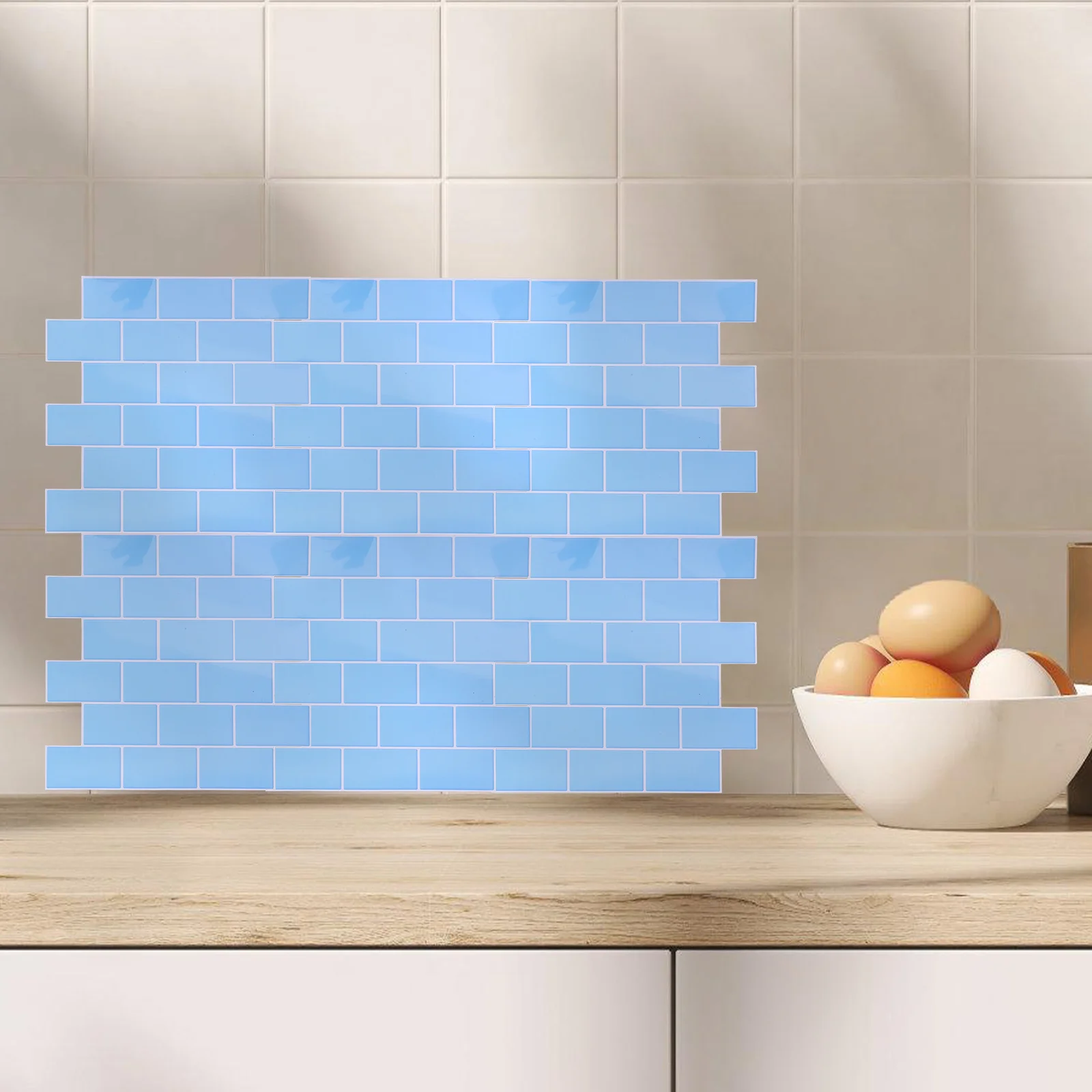 

6Pcs Kitchen Tile Stickers Peel Stick Waterproof PVC Self Adhesive 30x30cm Bathroom Wall Backsplash Decorative Tile Decals Easy