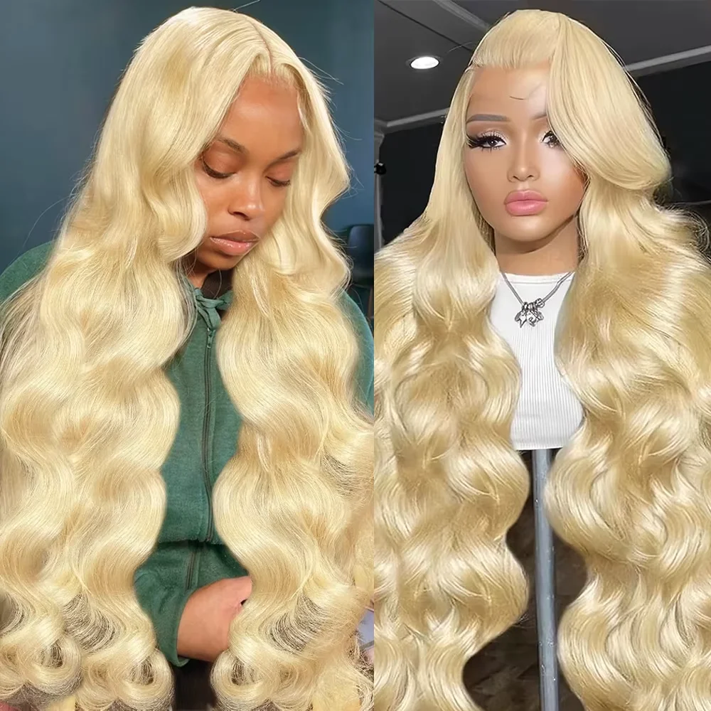 

42 Inch 613 HD Lace Frontal Wig 13x6 Blonde Human Hair Wigs 200 Density Body Wave Lace Front Wigs Colored Human Hair Pre Plucked