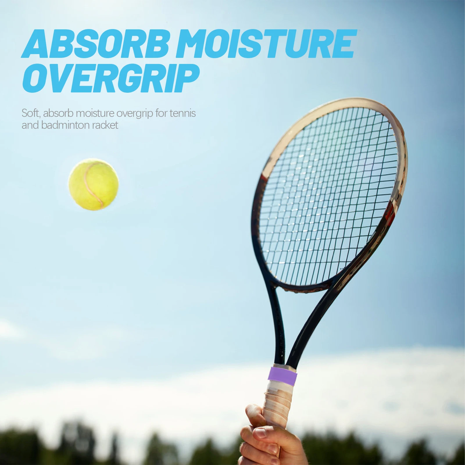 

16 Pcs Skid Ring Badminton Tennis Grips for Racquet Overgrip Racket Replacement Raquet Overgrips