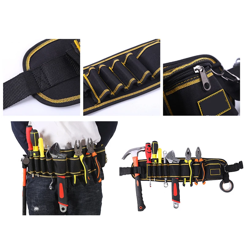 Multifunctional Tool Storage Waist Bag Repair Tools Organizer Oxford Cloth Adjustable Length Wear-resistant Hardware Toolkit Bag