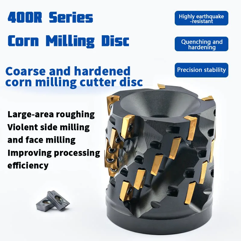 CNC corn milling cutter disc roughing spiral 400R corn cutter disc corn milling cutter APMT1604 cutting mark
