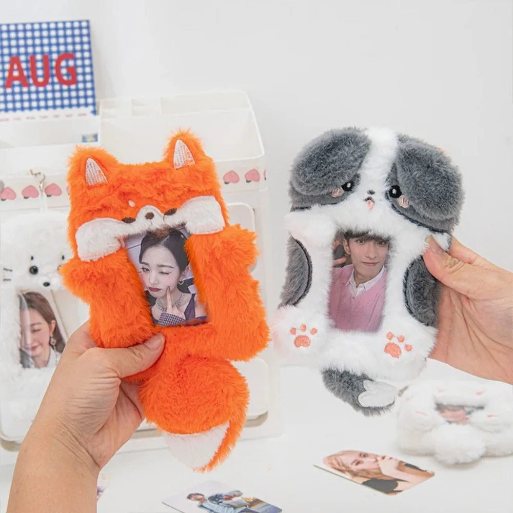 

High Quality Kawaii Plush Photo Card Supplies Portable Durable Photo card Holder Animal Shape Photo Card Case