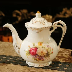 European Ceramic Tea Pot Porcelain Teapot  Afternoon Pastoral Coffee Pot Milk Jar For Wedding Gift