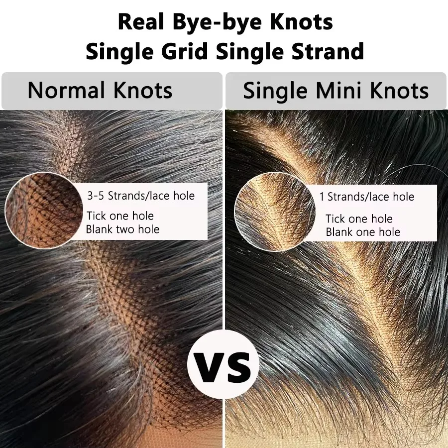 Single Knots Skinlike HD Lace Frontal 13X6 Human Hair Closures Pre Plucked Invisible HD Lace Free Part 5x5 HD Lace Closure Only