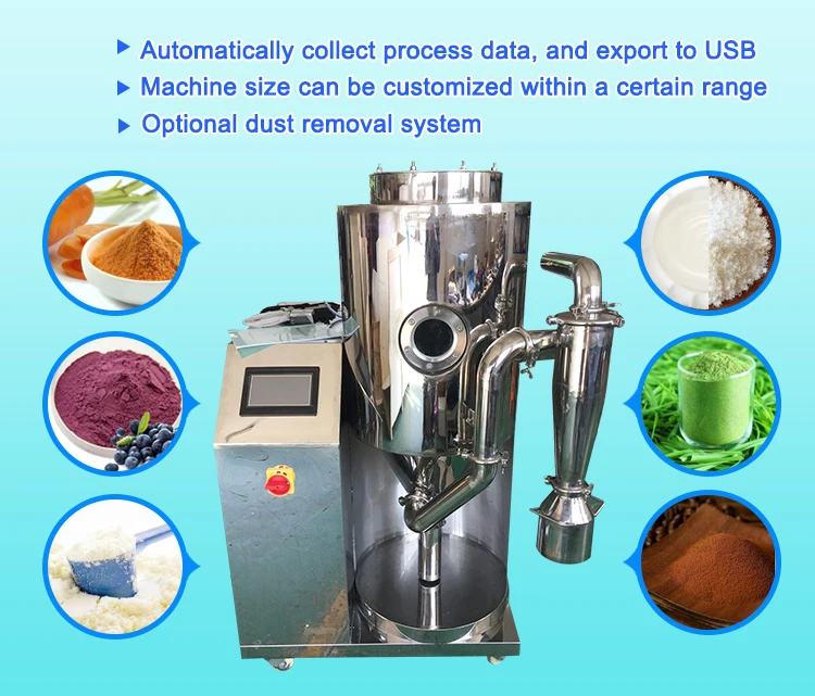 Laboratory Mini Spray Dryer Price Chemical Liquid Small Milk and Whey Protein Powder Spray Drying