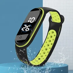 Montre de sport numérique LED étanche unisexe, montre-bracelet en silicone pour enfants, montres pour enfants, mode étudiante, femmes