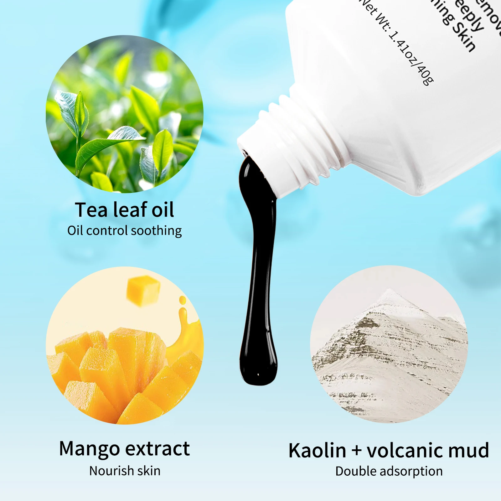 RtopR Mango Blackhead Remover Nose Pack Facial Cleansing Shrink Firming Pore AcneSkin Care Treatment Strip Mask Whitening Cream