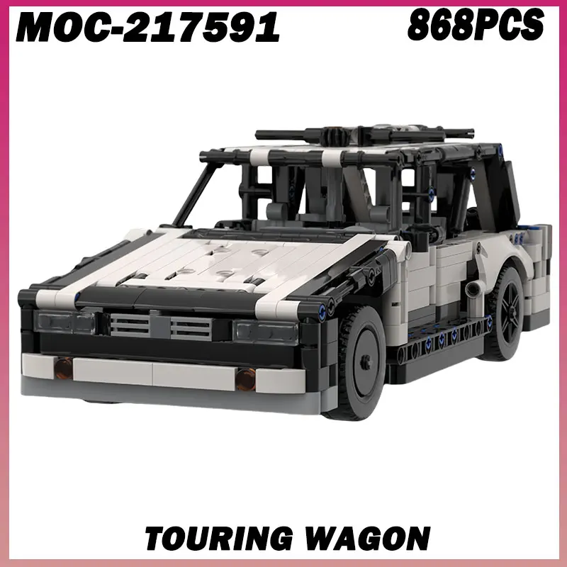 868 個 MOC-217591 ツーリングワゴンシティレトロテクニカルスピードチャンピオン車のビルディングブロックモデルのおもちゃ子供のクリスマスギフト