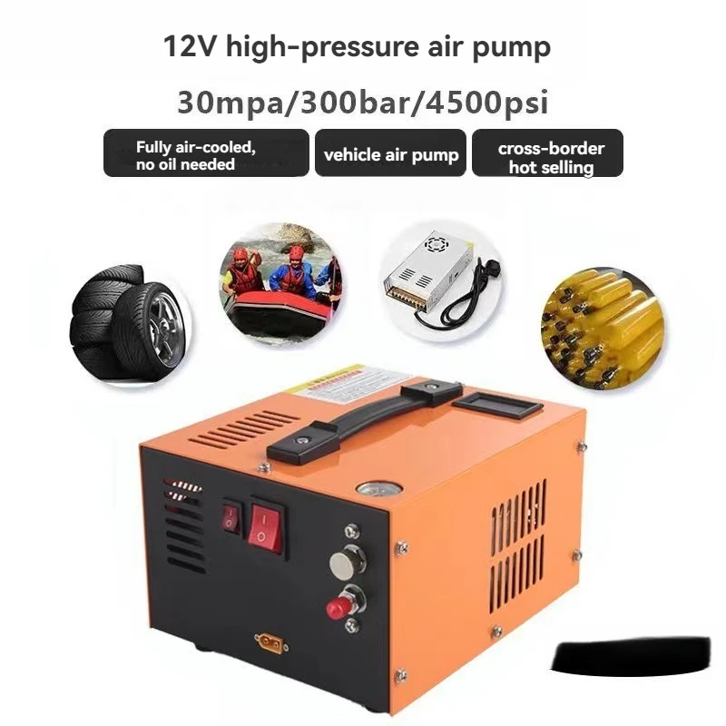 12V /220V/110V High Pressure Air Compressor 30MPa 4500PSI Portable Diving Breathing Pump for Vehicle