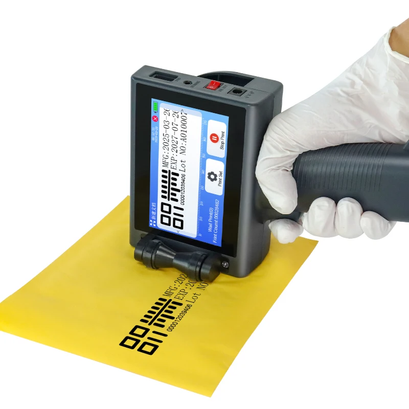 رخيصة 12.7 مللي متر باليد طابعة نافثة للحبر المحمولة الطباعة بندقية الجملة تاريخ انتهاء الصلاحية التسمية آلة وسم الشعار طابعة يدوية