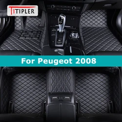 TITIPLER Custom Car Floor Mats For Peugeot 2008 2013-2023 Auto Carpets Foot Coche Accessorie