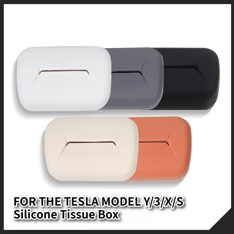 For Tesla Model 3 Highland Model Y Juniper 2026 Car Tissue Box Armrest Tissue Box Hidden Pendant Backrest Paper Bag Accessories