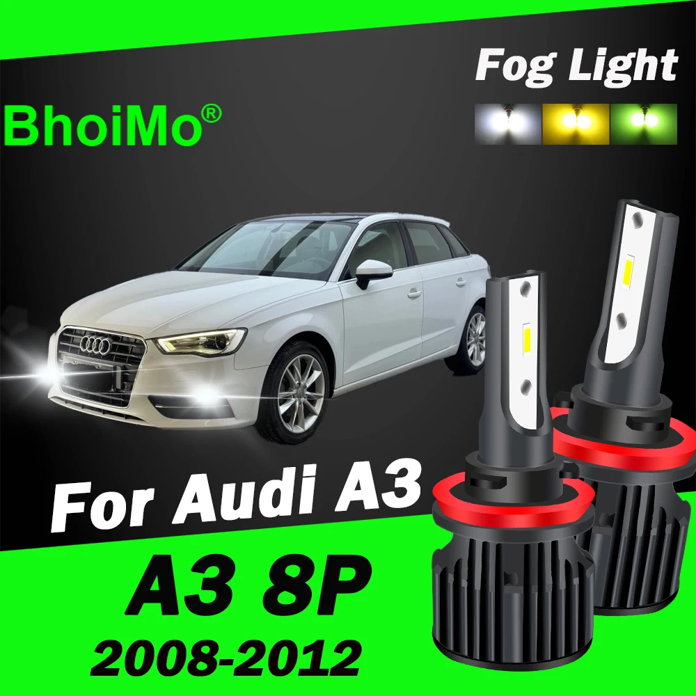 

BhoiMo For Audi A3 8P Front Fog Light Led Car 2008 2009 2010 2011 2012 Bulb Lamp Auto