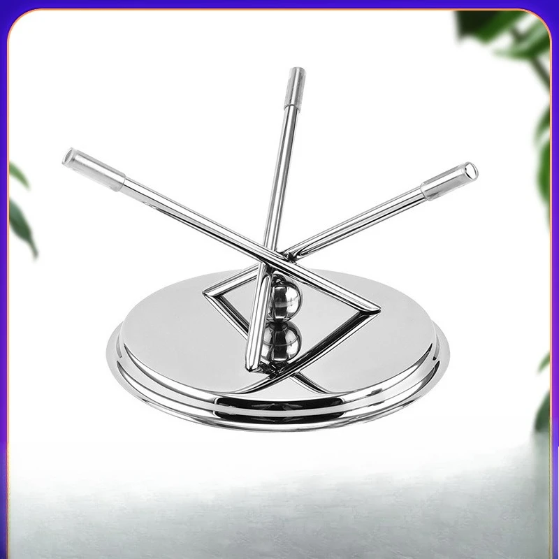 Stainless steel three-pronged fruit plate rack, hotel food plate tray rack, decorative creative KTV fruit plate base
