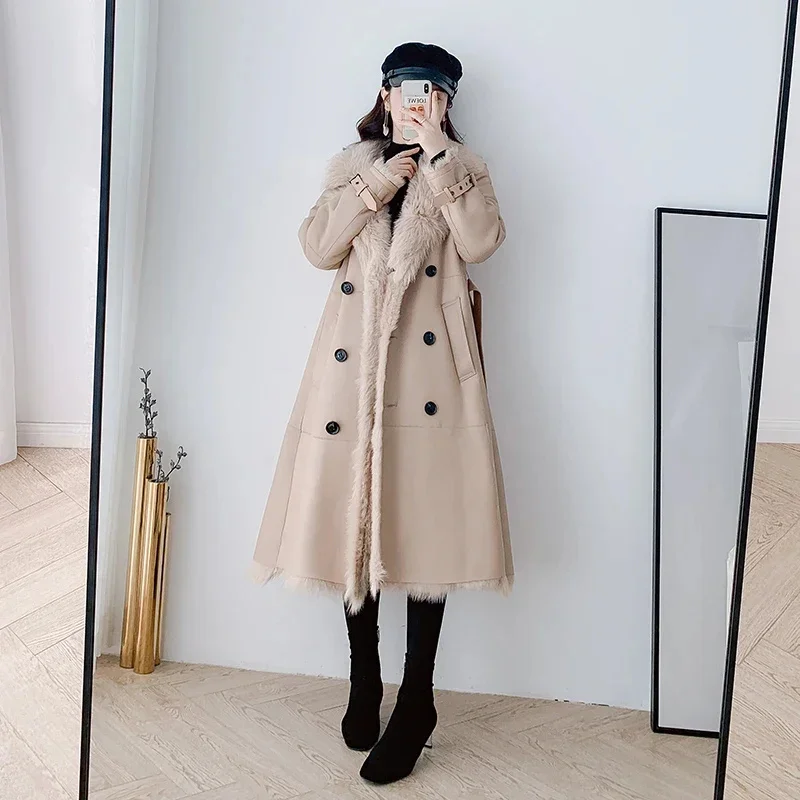 High Quality Natural Fur Coat Real Sheep Shearling Korean Female Jacket Winter Clothes Women Luxury 2024 Ropa De Mujer Pph2378