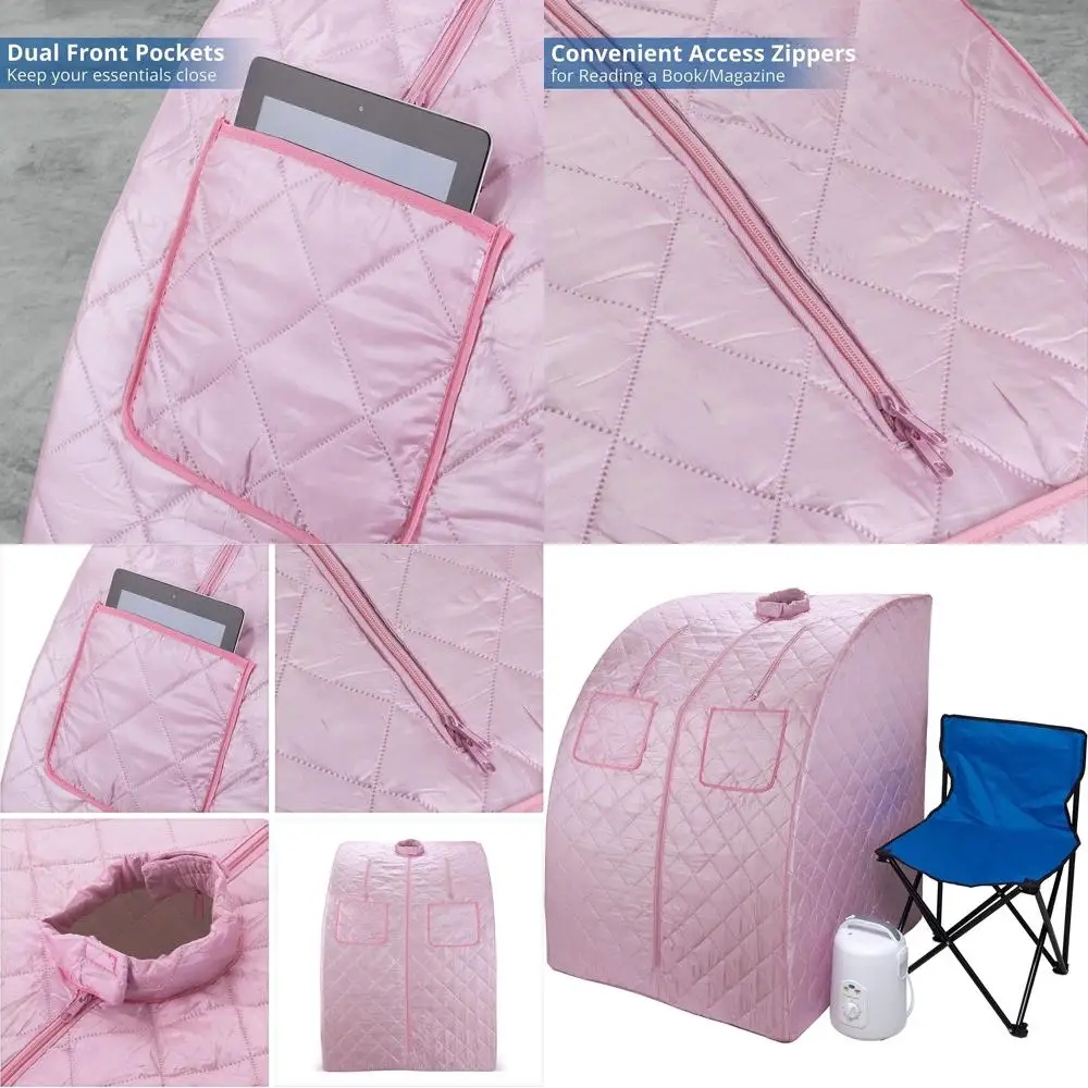 

Портативная большая паровая сауна-СПА с генератором 800 Вт, таймером на 60 минут, складным стулом, просторным дизайном, гарантией 1,5 года (Lig)