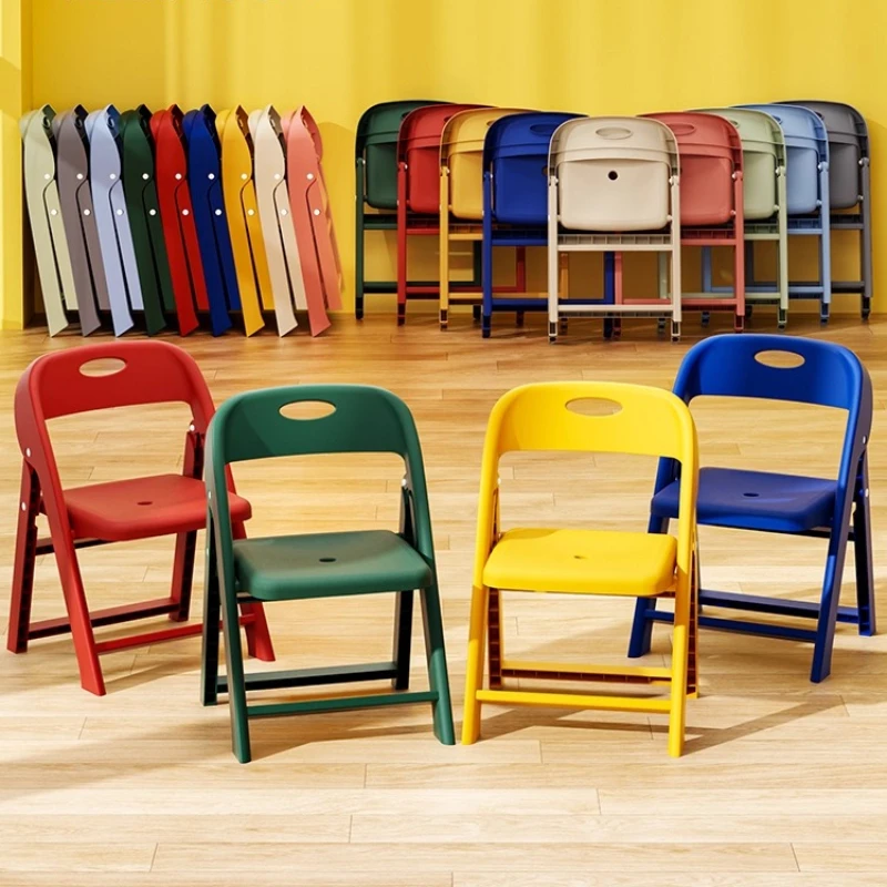 Sedia per bambini Sedia per seggiolino per bambini per bambini Schienale pieghevole Sgabello addensato antiscivolo Robusto portatile Asilo nido Casa