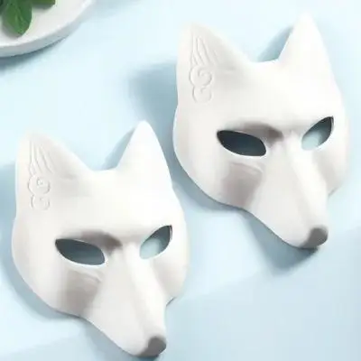 2 szt. Maseczek z twarzą lisa, świecące, na Halloween, cosplay, imprezę, przebranie, karnawał, klub nocny, imprezę z motywami z kreskówek, akcesorium do maski.