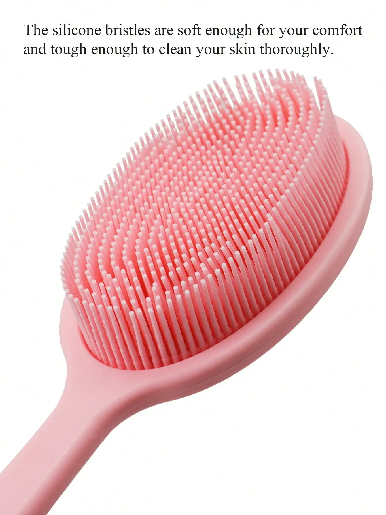 Long Handle Bath Brush Soft Hair Bath Brush Massager Shower Scrubber Body Cleaning Brush Exfoliation Bathroom Accessories