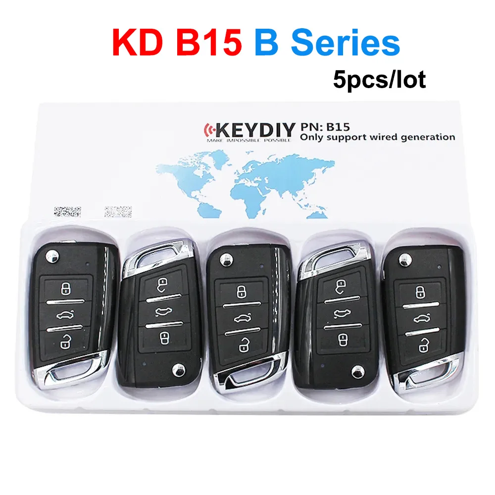 

5pcs/lot KEYDIY B15 B Series 3 Button Universal KD Remote Control Car Key for KD900 KD900+ URG200 KD-X2 Mini for VW MQB Style