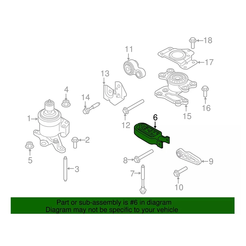 DP5Z-6068-B Left Lower Engine Torque Strut Mount Bracket For Ford Edge Lincoln MKX MKZ 2013-2021 DP5Z-6068-H DP5Z6068G